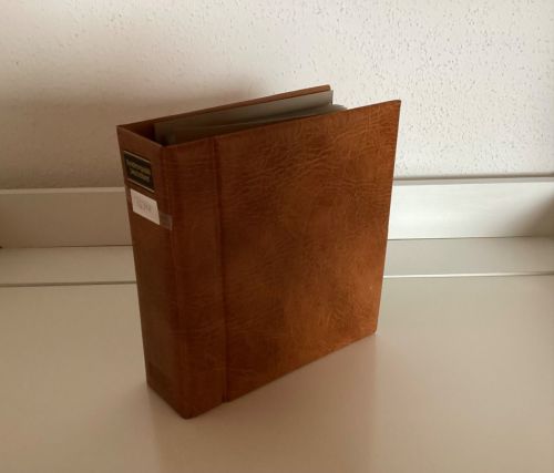 SAFE Album Braun Compact - Luxus  leer 4-Ringe mit Folien gebraucht