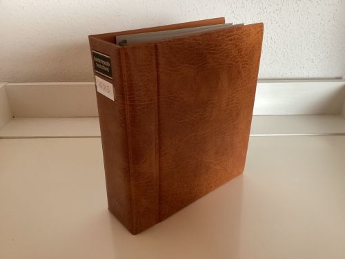 SAFE Album Braun Compact - Luxus  leer 4-Ringe mit Folien gebraucht
