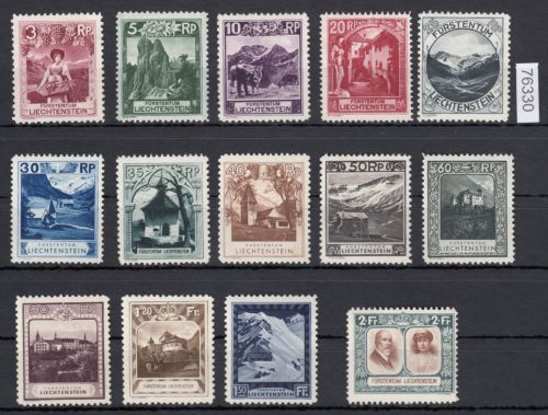 Liechtenstein 1930 : Mi.-Nr.: 94-107 *