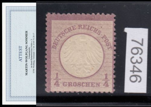 DR 1872, Mich.-Nr.:  1 ** geprüft  Attest