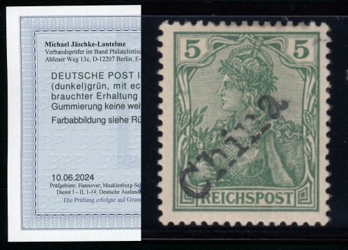 DAP China 1901, Mich.-Nr.:  09 * geprüft  Befund