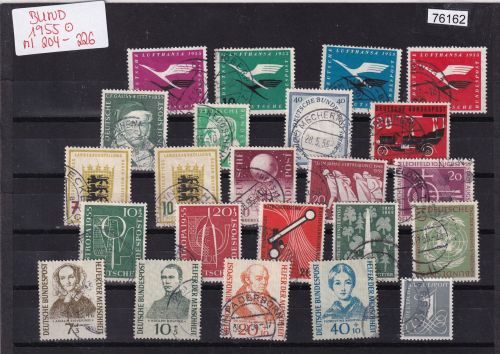 Bund 1955, Mich.-Nr.: 204-226 Gestempelt Komplett