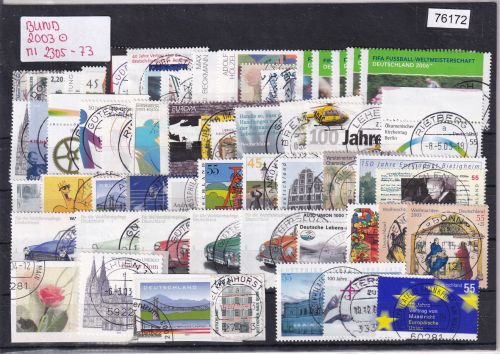 Bund 2003, Mich.-Nr.: 2305-2373 Gestempelt Komplett LUXUS