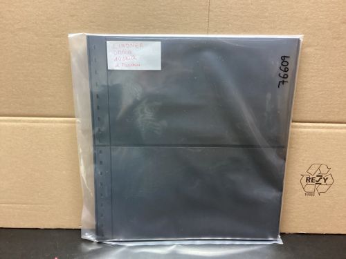 Lindner Omnia -10 Einsteckblätter   18 Ringe 2Taschen   schwarz gebraucht
