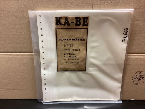KABE  Blancoblätter   ohne Vordruck   10Stück  neuwertig
