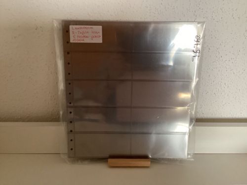 Leuchtturm  R-  Tafeln klar  5 Taschen geteilt 10  Stück 13-Lochung