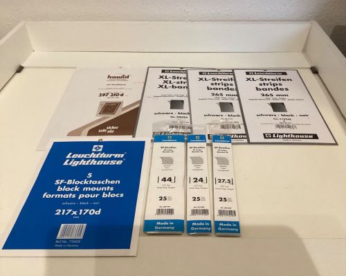 Leuchtturm  Hawid SF- Schutztaschen Streifen Blocktaschen  Konvolut neuwertig