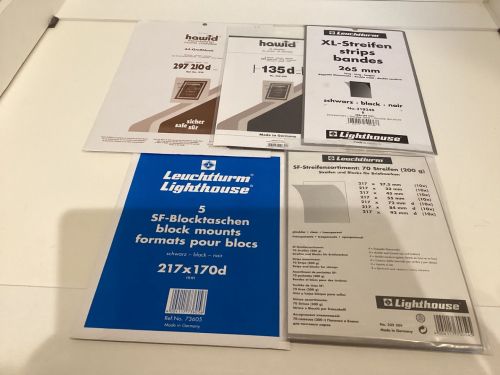 Leuchtturm  HAWID SF- Schutztaschen Streifen Blocktaschen  Konvolut neuwertig