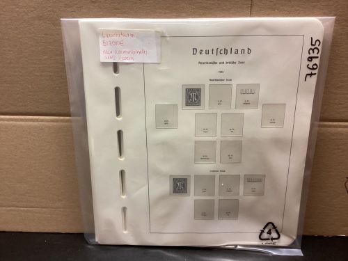 Leuchtturm Bizone  1945-1949  Alte Beschriftung Klemmbinder  gebraucht