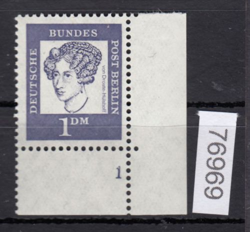 Berlin 1961, Mich.-Nr.: 212 ** Eckrand FN  1