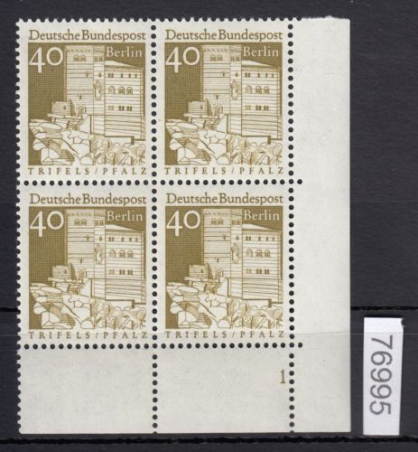 Berlin 1966, Mich.-Nr.: 276 **  Eckrand 4er-Block  FN 1