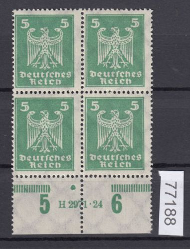 DR 1924, Mich.-Nr.: 356 ** Han   4er.-Block