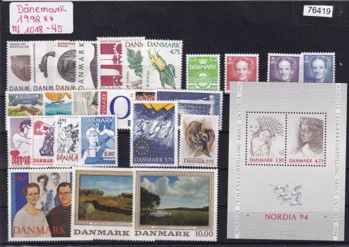 Dänemark 1992, Mich.-Nr.: ** komplett