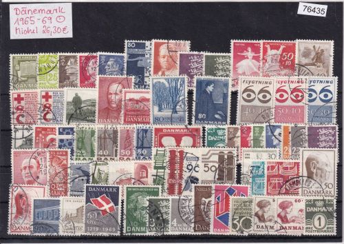 Dänemark 1965- 69, Mich.-Nr.: komplett gestempelt