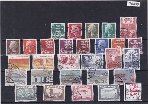Dänemark 1981, Mich.-Nr.: komplett gestempelt