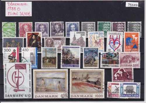 Dänemark 1988, Mich.-Nr.: komplett gestempelt