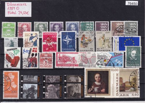 Dänemark 1989, Mich.-Nr.: komplett gestempelt