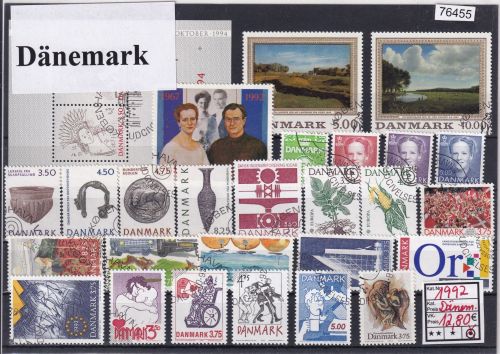 Dänemark 1992, Mich.-Nr.: komplett gestempelt