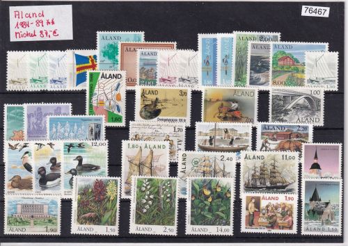 Finnland/Aland 1984-89 : Mi.-Nr.: Komplett **