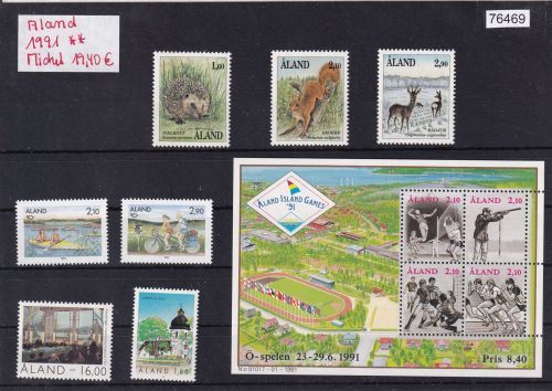 Finnland/Aland 1991 : Mi.-Nr.: Komplett **