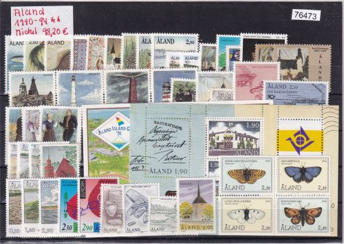 Finnland/Aland 1990-94 : Mi.-Nr.: 38-91**  Komplett