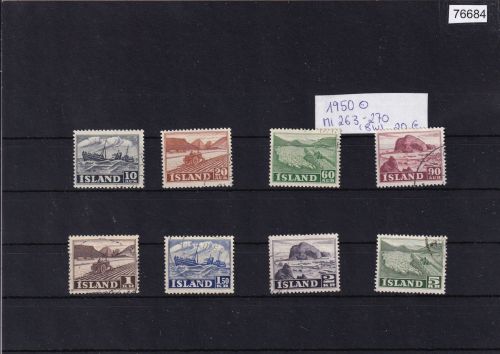Island 1950, Mich.-Nr.: 263-70  gestempelt komplett