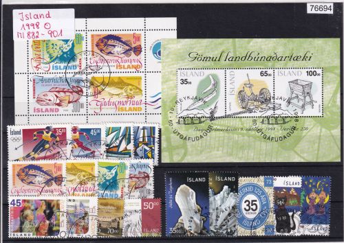 Island 1998, Mich.-Nr.: gestempelt komplett