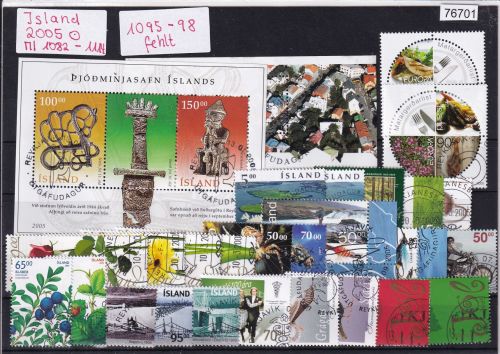 Island 2005, Mich.-Nr.: gestempelt komplett ohne 1095-98