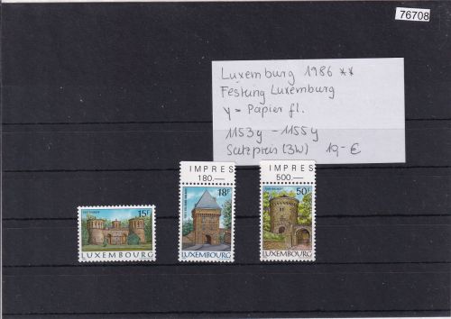 Luxemburg 1986, Mich.-Nr.: ** 1153-55 y