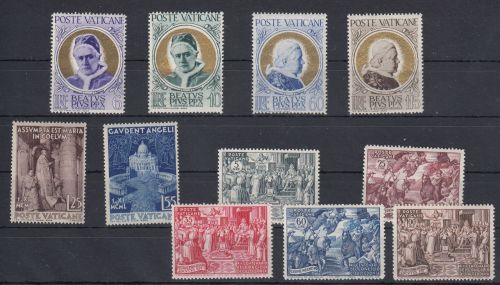 Vatikan 1951 Mi.-nr.: 174-84 **  Komplett