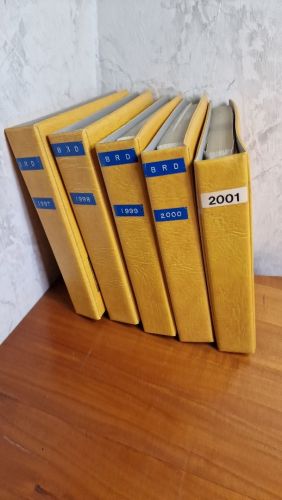Briefealben  5 Album  (4 Ringe) ohne Schuber Leer  gelb für Briefe, Postk., ETB FDC