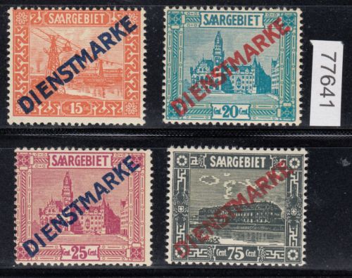 Saargebiet 1923 Mi. Nr. 12-15 ** (Dienstmarken)