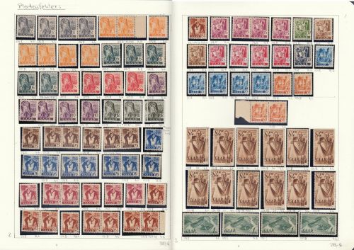 Saarland 1947 Mi. Nr. 206-25 **   Plattenfeher  Sammlung MIchel ca.  680,00