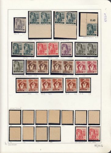 Saarland 1947 Mi. Nr. 206-25 **   Plattenfeher+Besonder.  Sammlung MIchel ca. 80,00