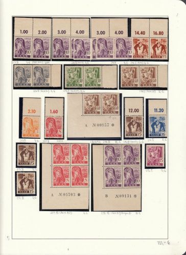 Saarland 1947 Mi. Nr. 206-25 **   Plattenfeher+Besonder.  Sammlung MIchel ca. 130,00