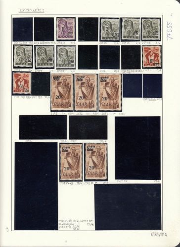 Saarland 1947 Mi. Nr. 226-37 II **  Urdruck Plattenf,+Besonder.  Sammlung Mi ca. 130,00