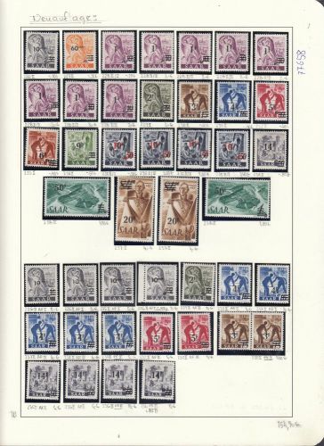 Saarland 1947 Mi. Nr. 226-37 II **  + Plattenf,+.  Mi ca. 150,00