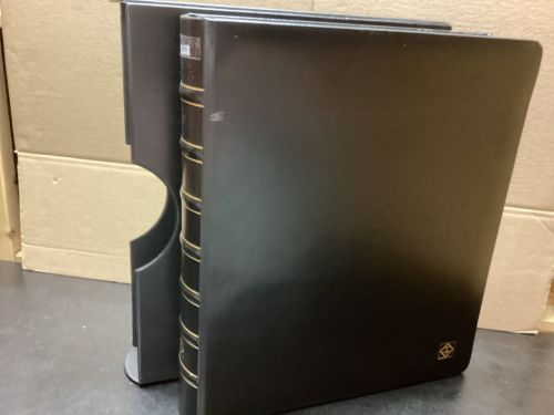 Leuchtturm Ringbinder + Kassette Folio 4 Ringe  schwarz  gebraucht