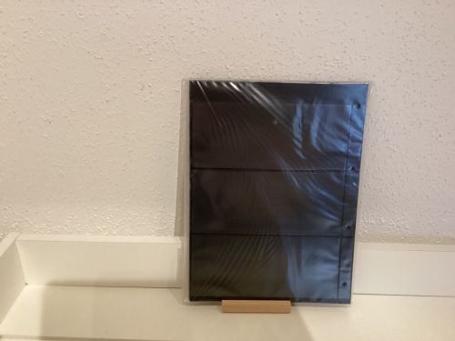 KOBRA Einsteckblätter  E 23 10 Stück   3 Taschen  schwarz neuwertig