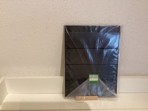 KOBRA Einsteckblätter  E 24 10 Stück   4 Taschen  schwarz neuwertig