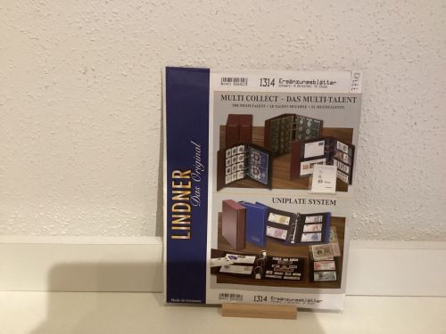 Lindner MU 1314 Multi Collect Einsteckblätter schwarz  4 Taschen    10 Stück  NEU