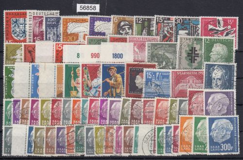 Saarland 1957-59 Mi. Nr. 379-448 Gest. Komplett (OPD)