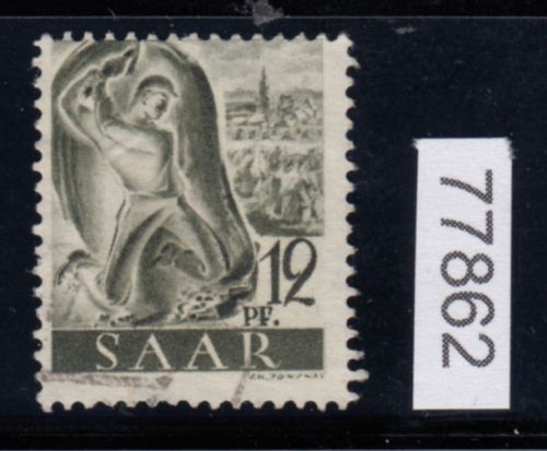Saarland 1947 Mi. Nr. 211 I  gestempelt   Plattenfehler   15,00