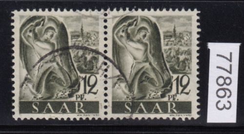 Saarland 1947 Mi. Nr. 211 VIII  gestempelt   Plattenfehler   15,00
