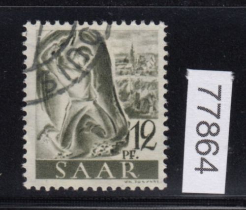 Saarland 1947 Mi. Nr. 211 IV  gestempelt   Plattenfehler   15,00