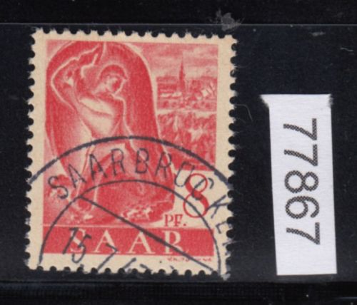 Saarland 1947 Mi. Nr. 209 I  gestempelt   Plattenfehler   15,00