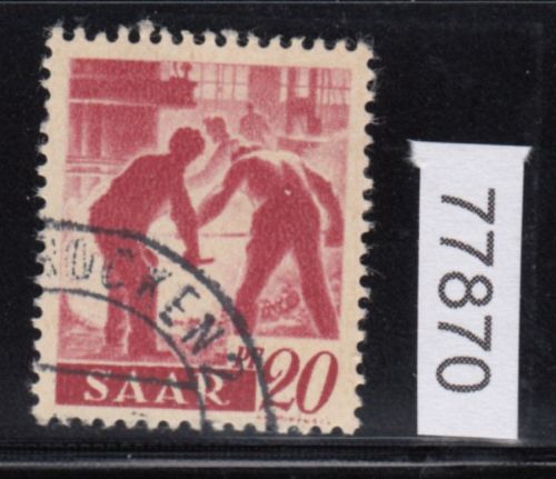 Saarland 1947 Mi. Nr. 214 II  gestempelt   Plattenfehler   25,00