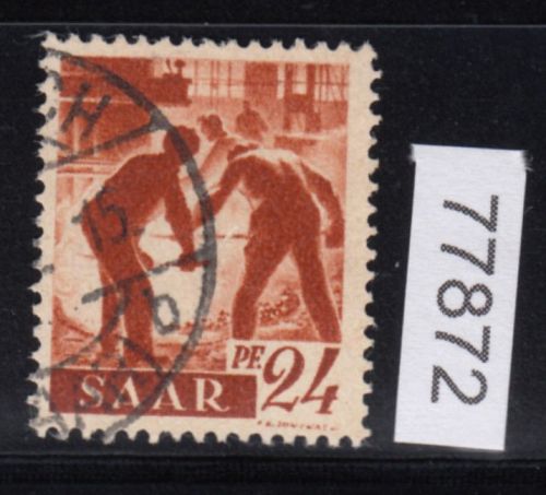 Saarland 1947 Mi. Nr. 215 I  gestempelt   Plattenfehler   15,00