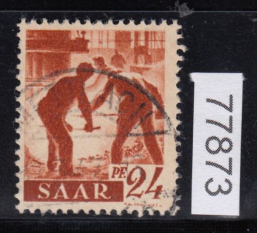 Saarland 1947 Mi. Nr. 215 I  gestempelt   Plattenfehler   15,00