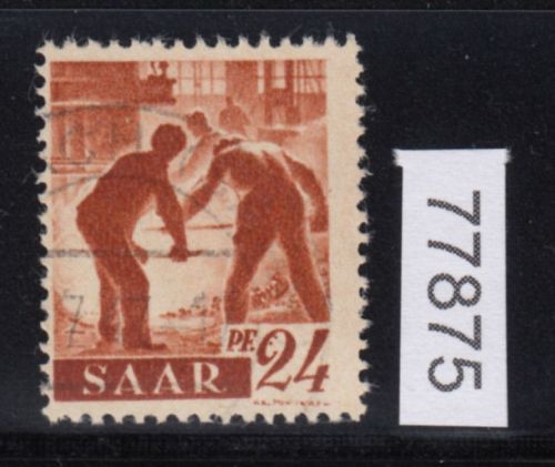 Saarland 1947 Mi. Nr. 215 III  gestempelt   Plattenfehler   25,00